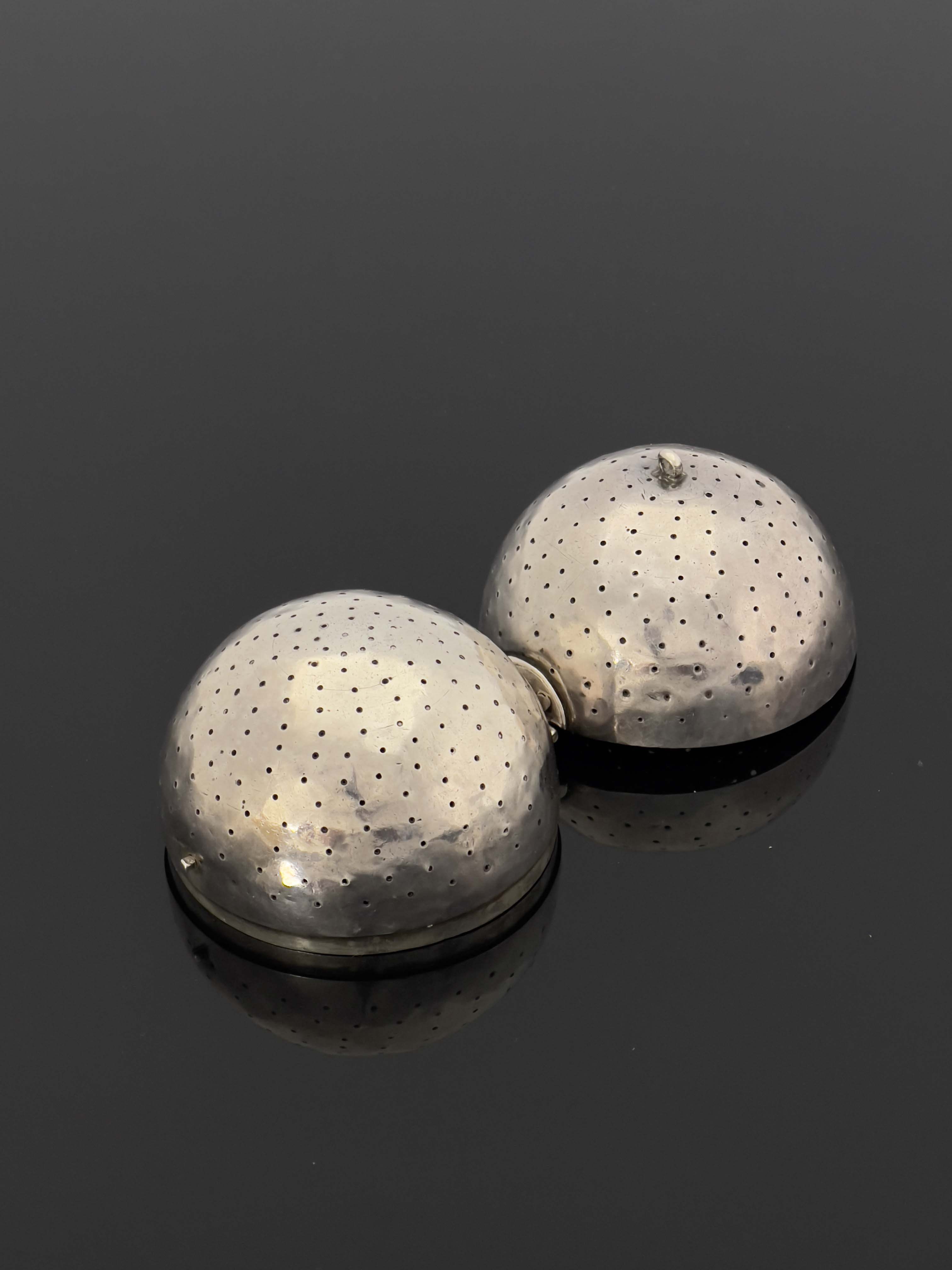 An 18th century white metal pomander or herb infus - Image 3 of 5
