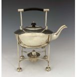 An Arts and Crafts silver kettle and stand, Mappin and Webb, Sheffield 1906