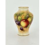 Townsend for Royal Worcester, a fruit painted vase, 1936, inverse baluster form, decorated with