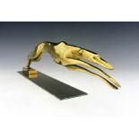 Karl Hagenauer, an Art Deco brass figure of a leaping greyhound