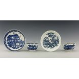 Worcester blue and white tea ware