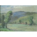 Hylton-Hylton (British, 20th Century), landscape study, signed l.l., oil on panel, 15 by 21cm,