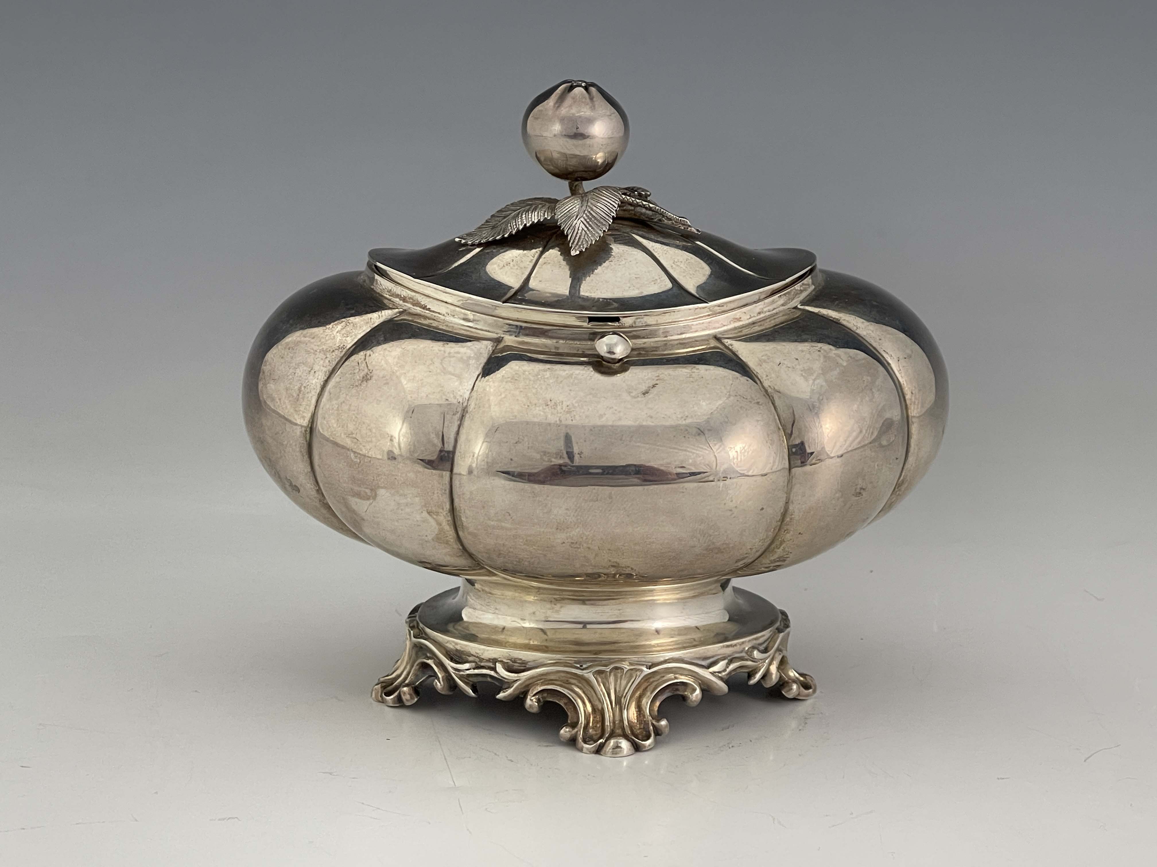 A Dutch silver tea caddy, Pieter Pieters, Amsterdam circa 1860