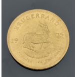 South Africa, 22ct gold Krugerrand 1975, obv. Paul Kruger bust left, rev. Springbok, 34.1g