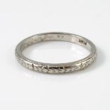 A platinum wedding band