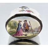 A Bilston enamelled double ended snuff box
