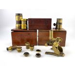 A series of assorted predominantly 19th Century microscope and telescope lenses and other