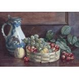 Henry Whitcomb (British, 1878-?), July Fruit, signed l.r., titled and inscribed verso,