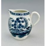 A Caughley blue and white robin beak jug