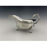 A George V silver sauce boat, Daniel George Collins, Sheffield 1912