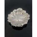 An Elizabeth II silver leaf dish, Barker Ellis Silver Co., Birmingham 1970