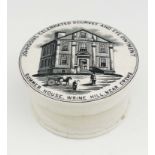 Advertising Ware, a Victorian ointment pot and lid, Johnson's Celebrated Scurvey and Eye Ointment,