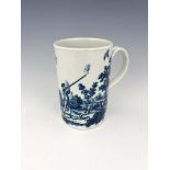 A Worcester blue and white transfer printed mug