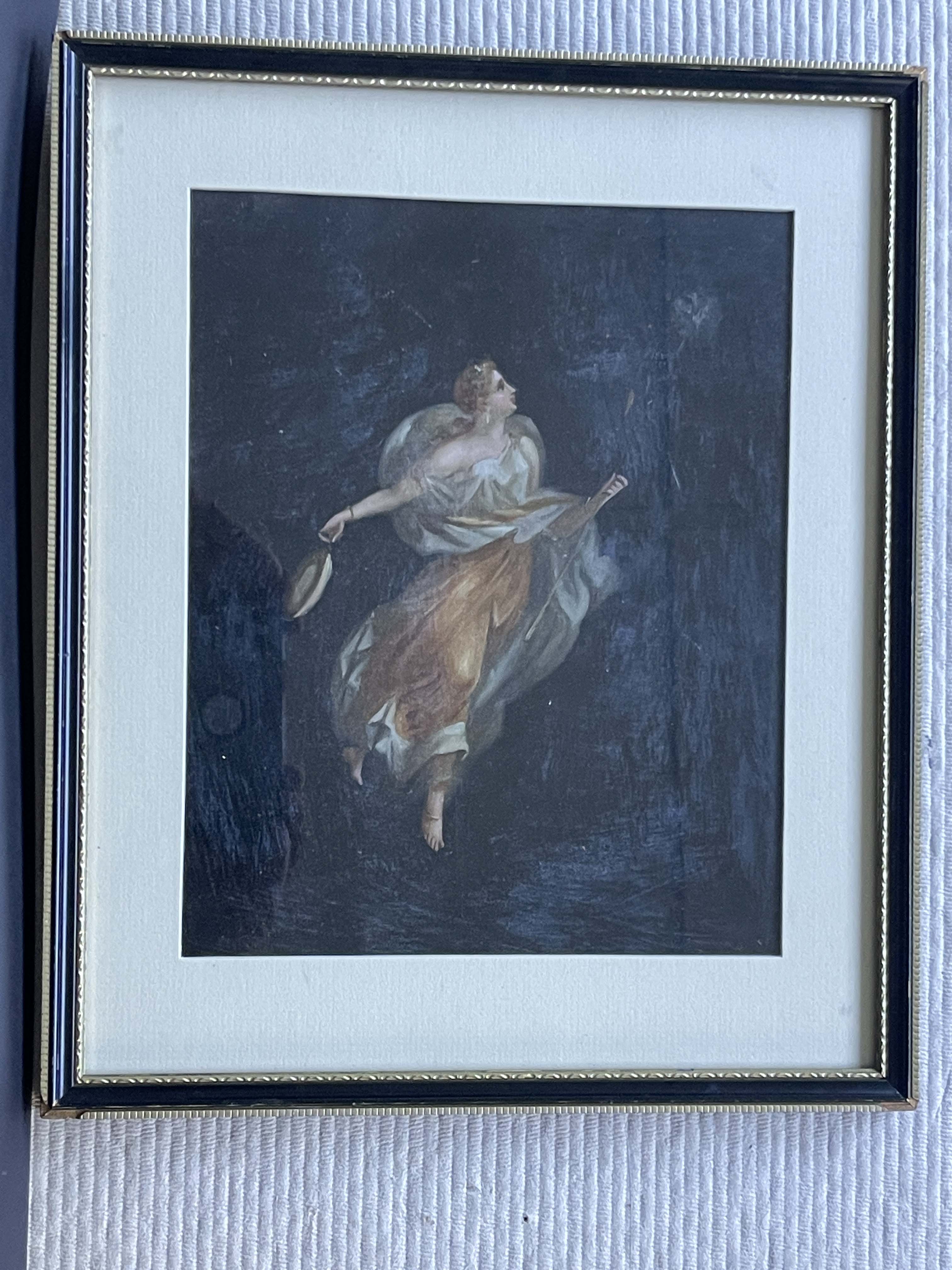 Follower of Michelangelo Maestri, a classical muse, oil on board, 25.5 by 20.5cm, framed