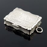 A Victorian silver castle top vinaigrette, Hilliard & Samson