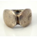 Henning Koppel for Georg Jensen, a Danish Modernist silver ring