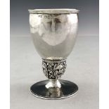 Ramsden & Carr (Omar Ramsden & Alwyn Carr), an Arts and Crafts silver goblet, London 1912, the