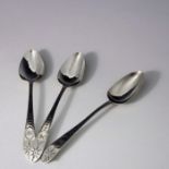 A set of three George III Irish silver spoons, John Shiels, Dublin 1793
