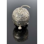 A Victorian silver string dispenser, Samuel Walton Smith, Birmingham 1889