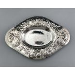 Gilbert Marks, an Arts and Crafts Britannia silver dish, London 1899