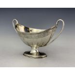 A George III silver twin handled sauce tureen or sugar bowl, Andrew Fogelberg and Stephen Gilbert,