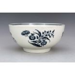 A Worcester blue and white transfer printed bowl,