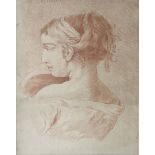 French School, late 19th/early 20th Century, studies of a young woman, bust length in profile, a