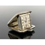 An Art Deco silver cased Sapho travel watch, SSM, Birmingham 1936
