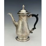 A George III silver coffee pot, IC, London 1765