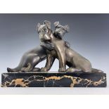 Irenee Rochard, an Art Deco patinated art metal figure group