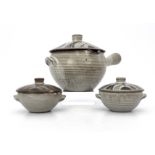 David Leach, a studio pottery soup tureen and cover with two lidded bowls