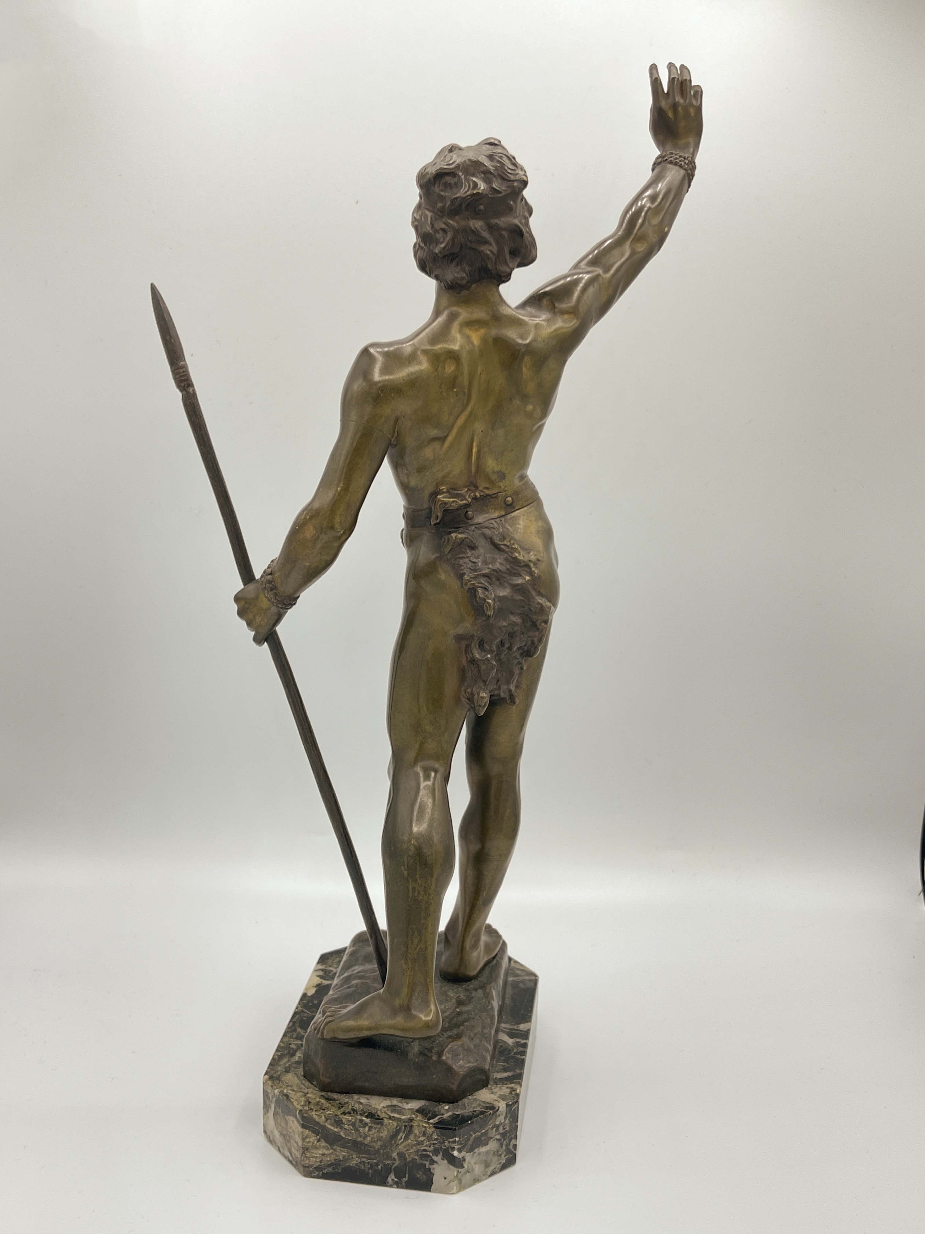 Louis Domenech, Messager de Paix, a bronze figure - Image 3 of 6