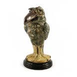 Robert Wallace Martin for Martin Brothers, a stoneware sculptural bird jar and cover
