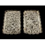 Two silver rectangular dishes