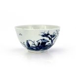 A Worcester blue and white tea bowl