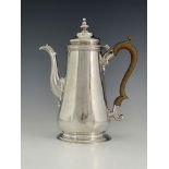 A George II silver coffee pot, Anne Craig and John Neville, London 1744