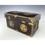 A 19th century Japanese lacquered bamboo chest