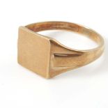 A 9 carat gold signet ring