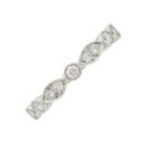 Tiffany & Co., a platinum diamond Jazz Swing full eternity ring