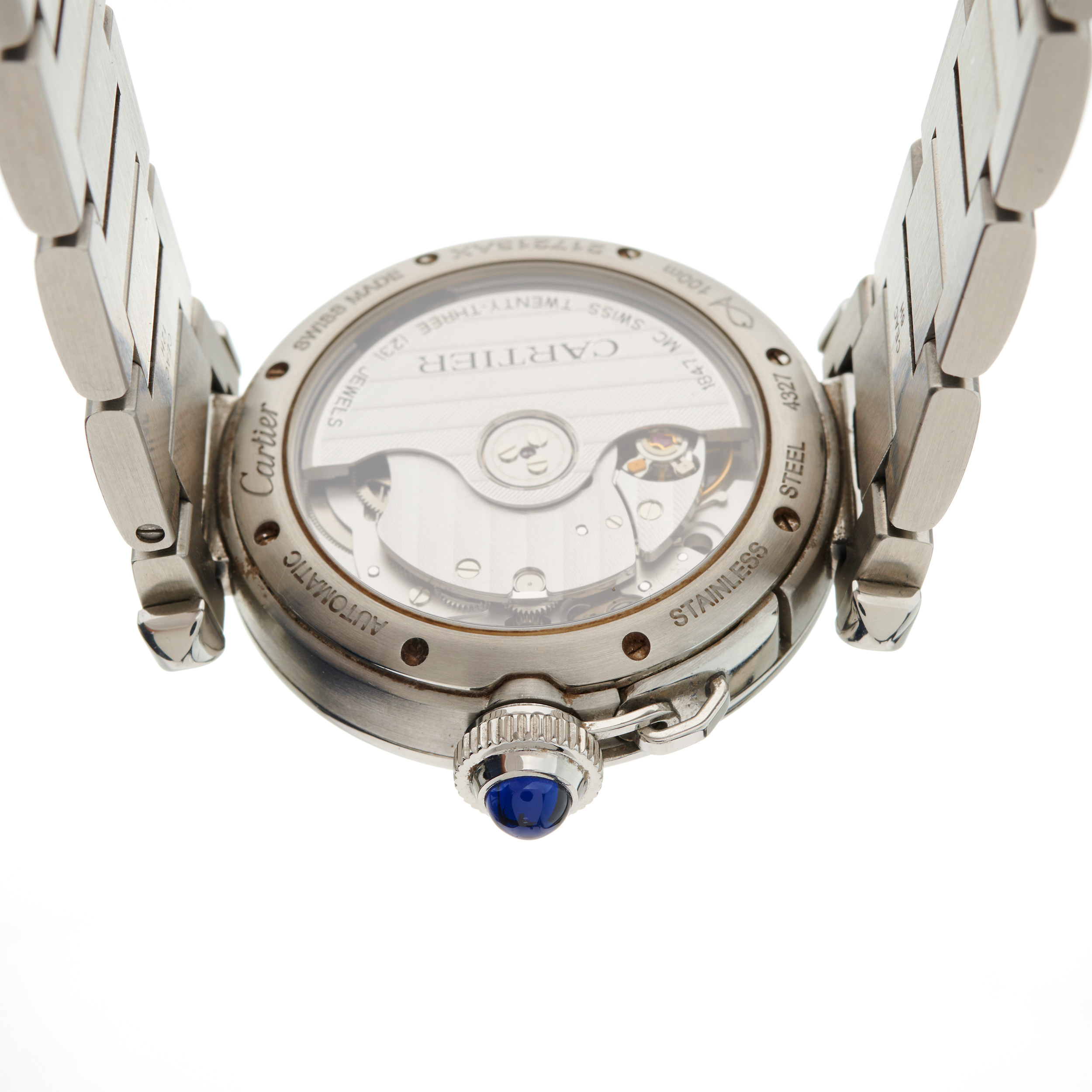 Cartier, a stainless steel Pasha automatic bracelet watch - Bild 3 aus 5