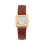 Cartier, a vintage 18ct gold Santos Dumont wrist watch, circa 1985