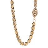 A late Victorian gold floral necklace