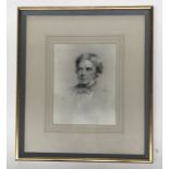 After George Richmond, portrait of Michael Faraday, lithograph, 30 by 23cm, gilt frame