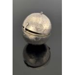An 18th century white metal pomander or herb infus