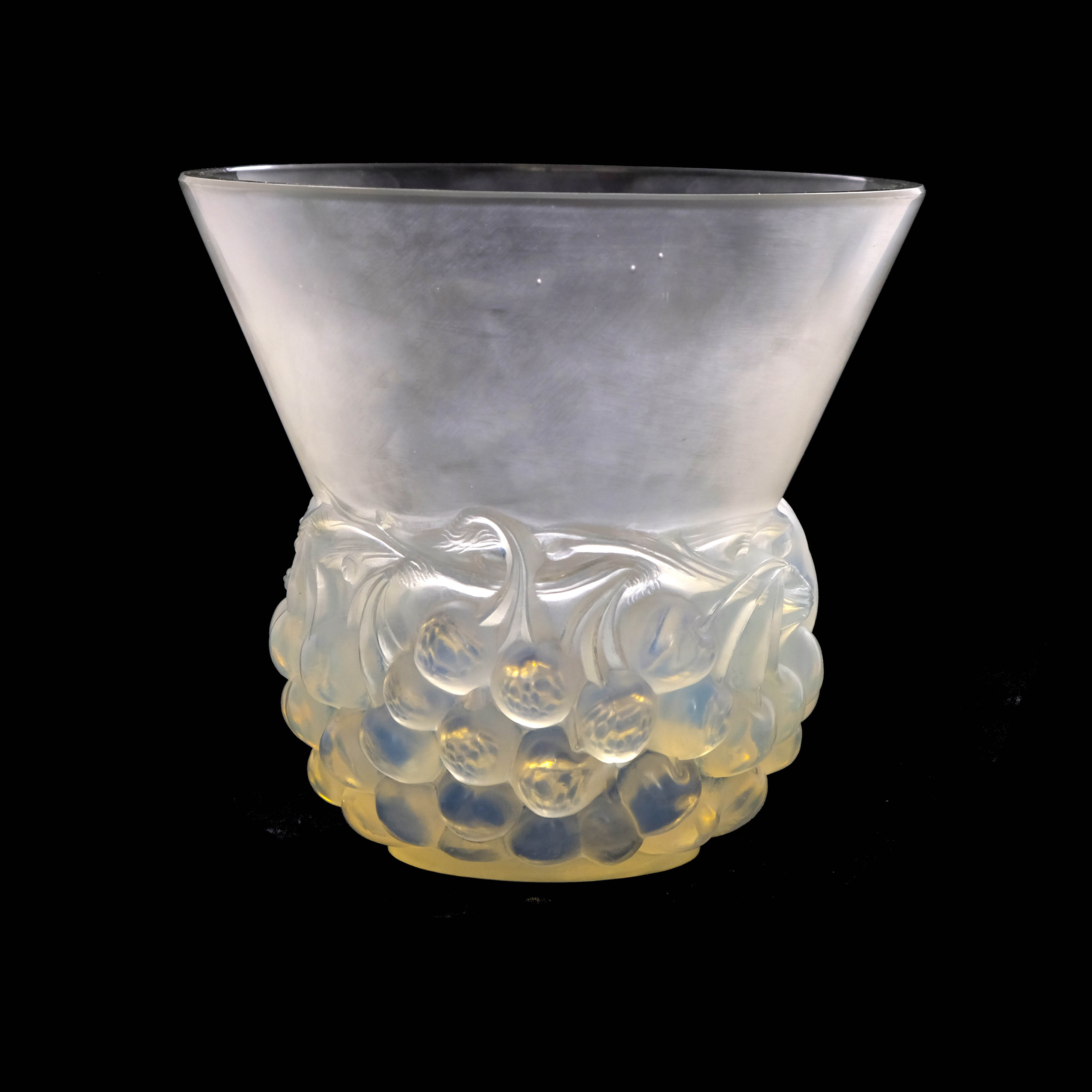 Rene Lalique, Cerises opalescent vase, model 1035