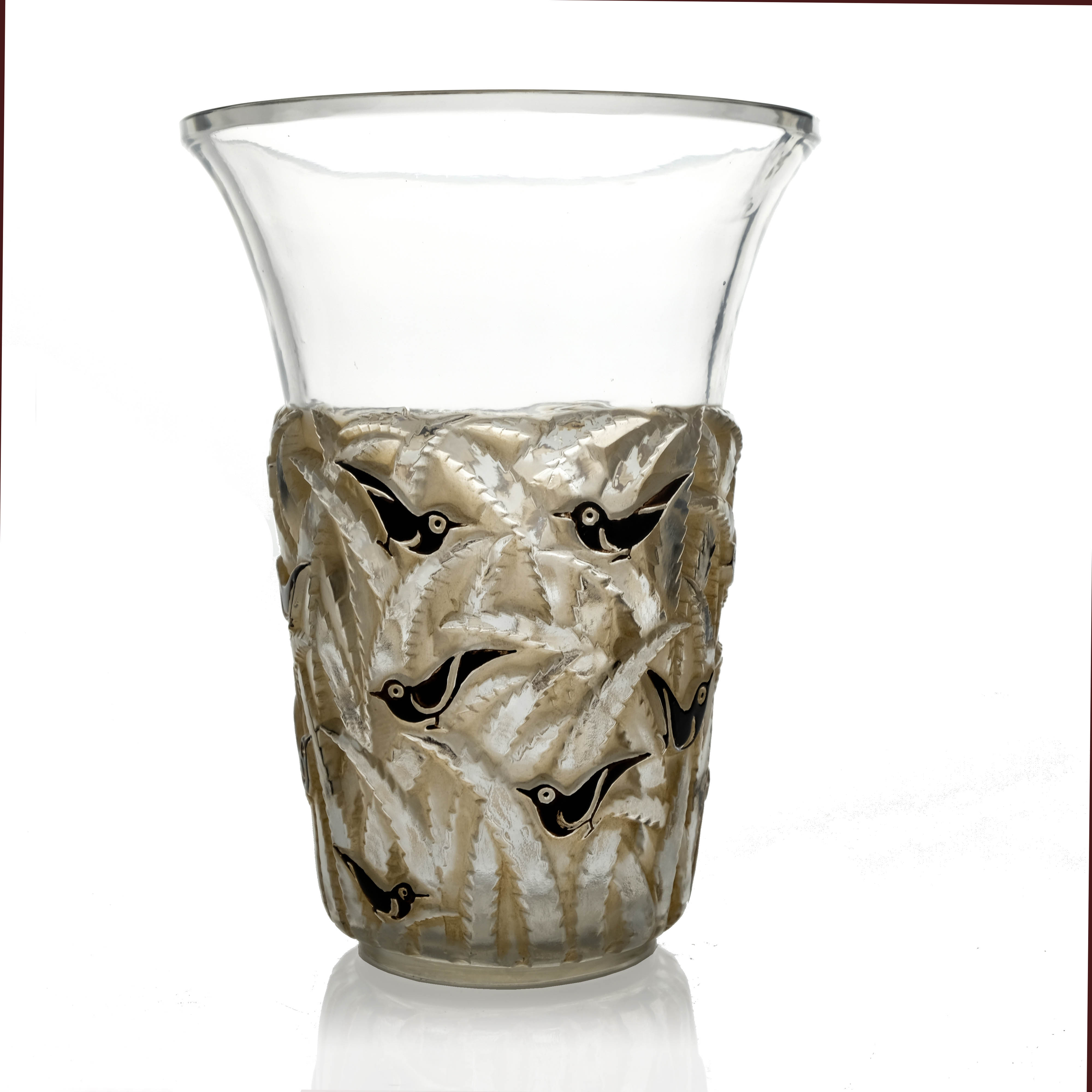 Rene Lalique, Borneo clear vase, model 1056