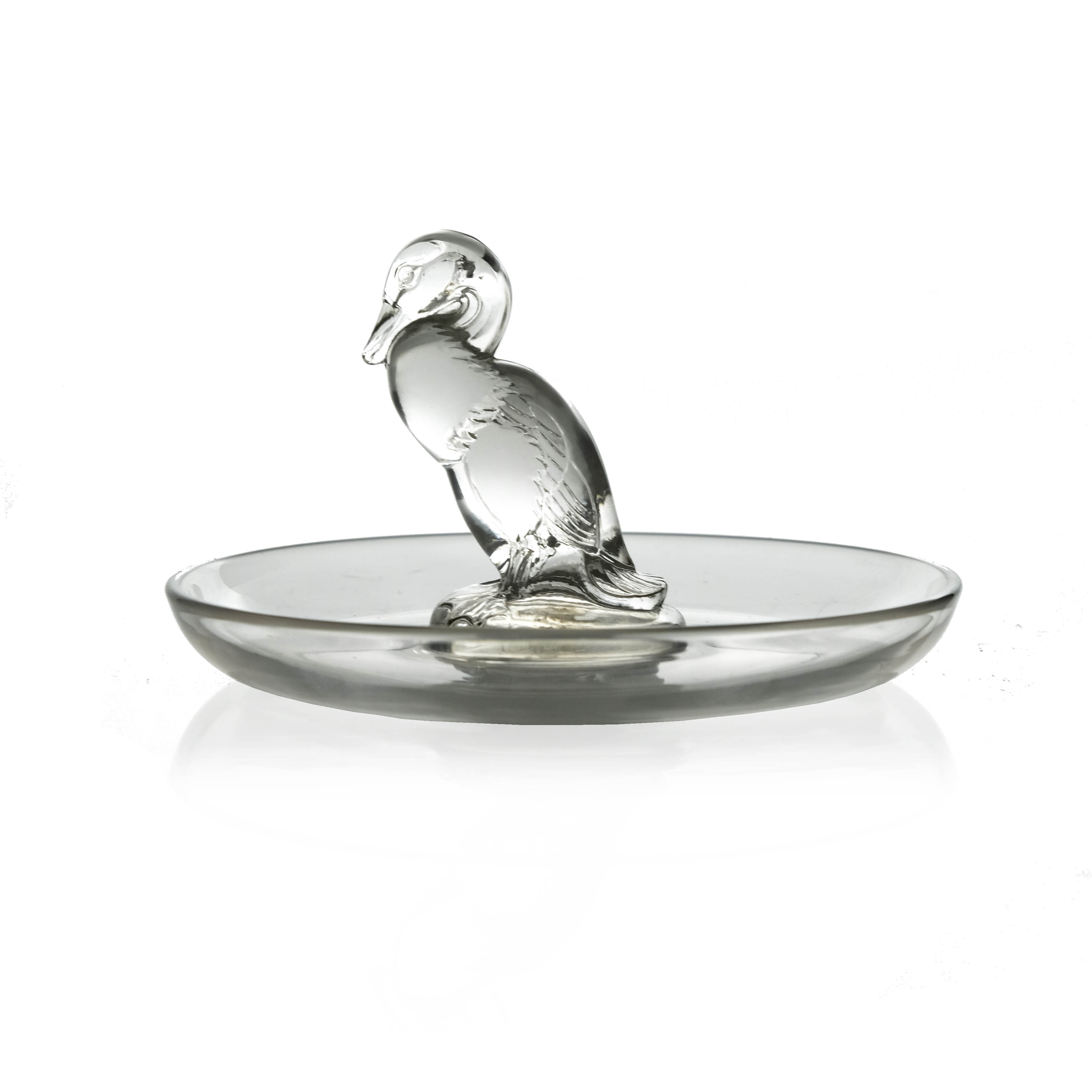 Rene Lalique, a Canard glass ashtray or pin dish
