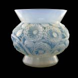 Rene Lalique, a Soucis opalescent glass vase