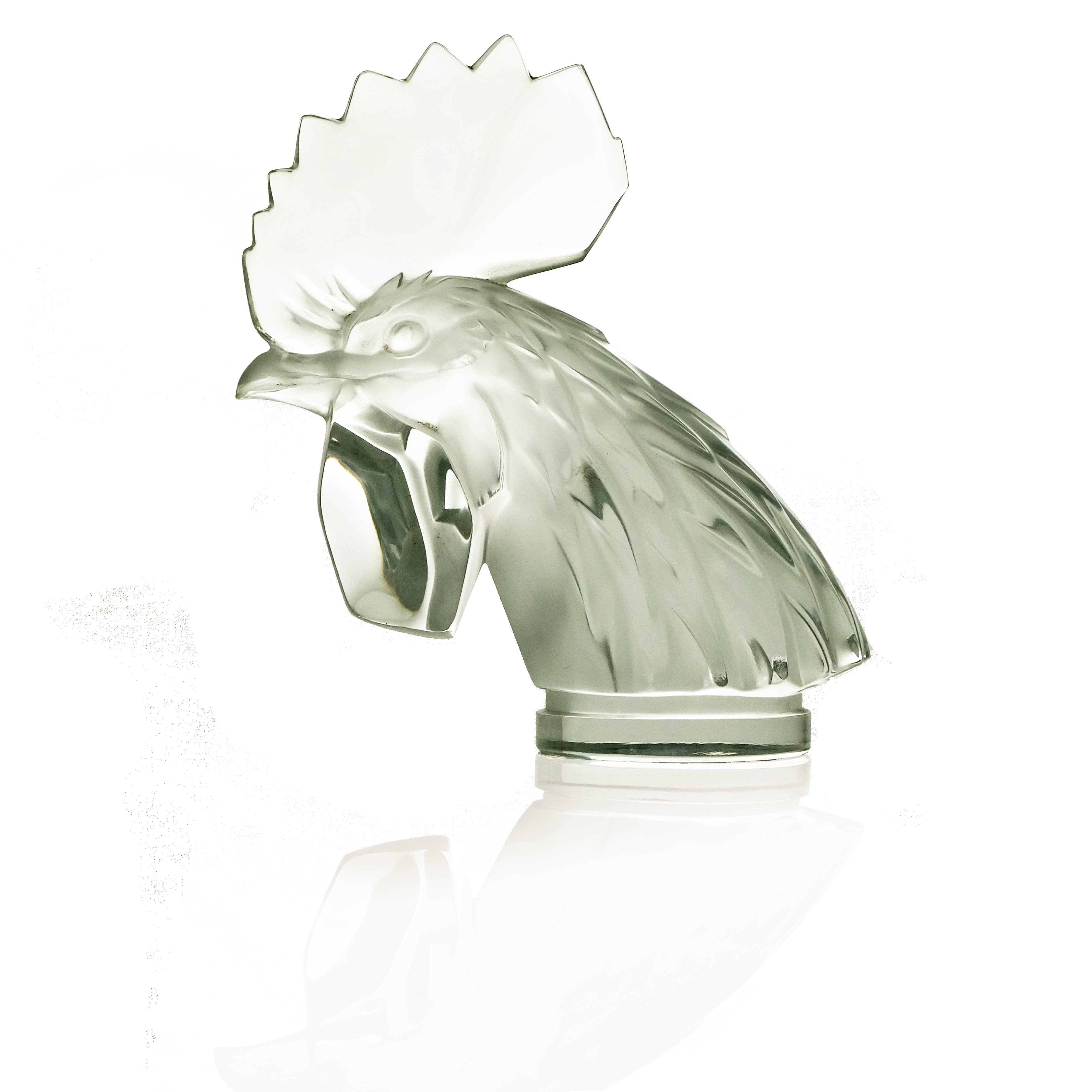 Lalique, a Tete de Coq glass car mascot