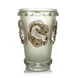 Rene Lalique, Carmarque clear vase, model 10-937